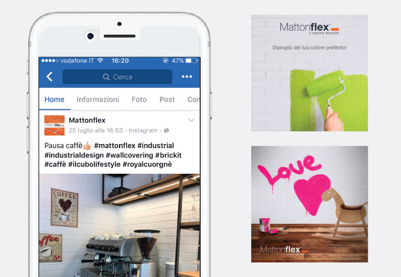 marketing social canavese campagne facebook instagram mattonflex