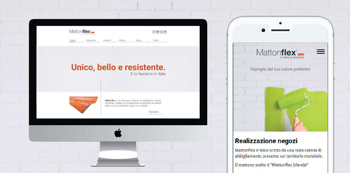 sito web aziendale torino canavese mattonflex  marketing social