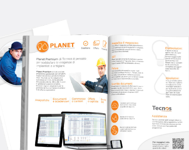 tecnos gestionali brochure design canavese torino catalogo prodotti stampa