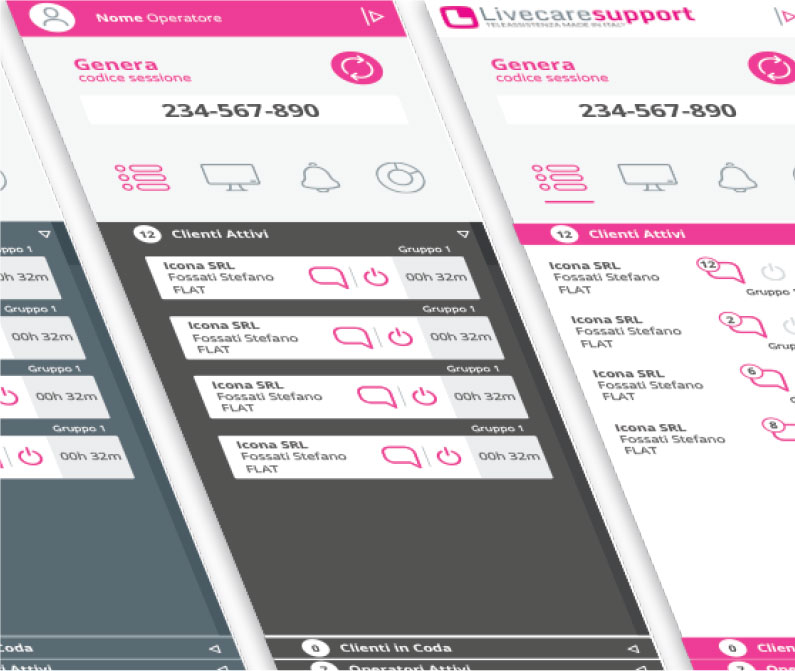 ui uix torino software design icona srl live care support